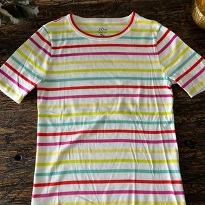 Jcrew short sleeve basic stripped tee